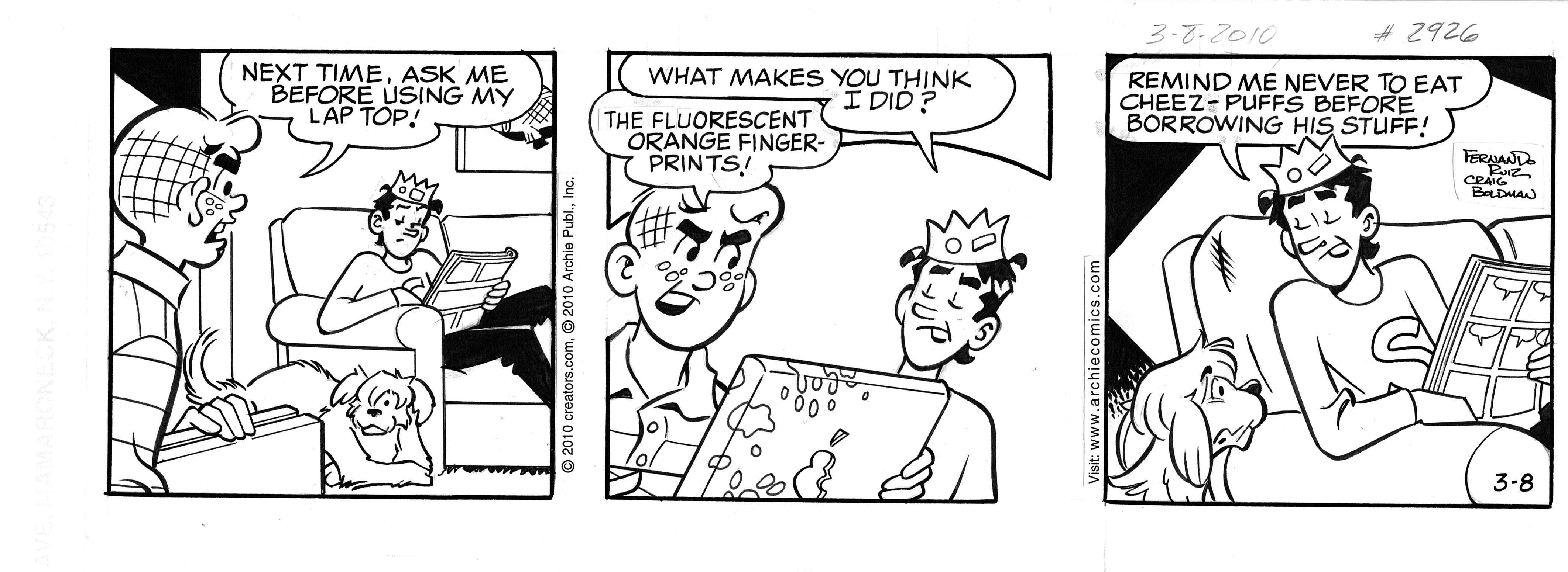 Three scene comic strips